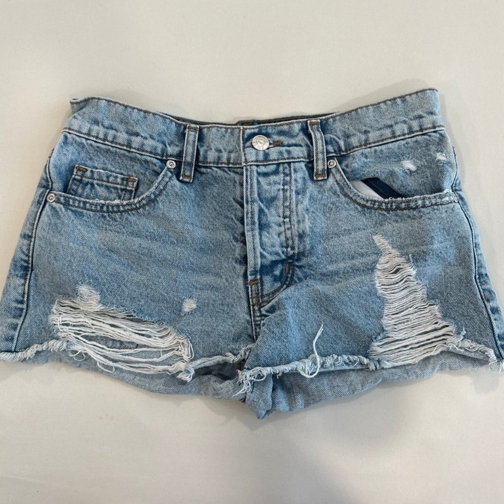 REVICE Distressed Denim Jean Shorts